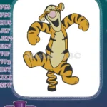 Happy Bouncing Tigger Winnie Pooh Character Embroidery Designs - Instant Download