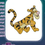 Playful Tigger Bouncing Cartoon Character Winnie the Pooh embroidery designs - Instant Download