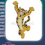 Happy Tigger Winnie the Pooh Jumping Playful Embroidery Designs - Instant Download