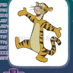 Happy Tigger Winnie Pooh bouncing cartoon character embroidery designs - Instant Download
