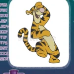 Winnie the Pooh Tigger Happy Bouncing Cartoon Character Embroidery Designs - Instant Download