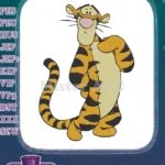 Tigger the bouncy tiger cartoon character embroidery designs - Instant Download