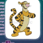 Tigger Happy Bouncing Cartoon Character Embroidery Designs - Instant Download