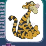 Happy Tigger sitting cartoon character embroidery designs from Hundred Acre Wood - Instant Download