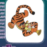 Bouncing Tigger Blowing Tail Trumpet Playful Disney Embroidery Designs - Instant Download