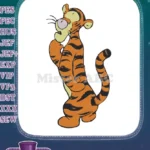 Tigger thoughtful pose classic cartoon character embroidery designs - Instant Download
