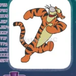 Energetic Tigger bouncing from Winnie the Pooh embroidery designs - Instant Download