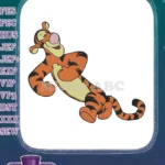 Classic Tigger smiling playful orange and black embroidery designs - Instant Download