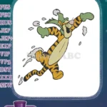Joyful Tigger Bouncing Winter Snow Disney Embroidery Designs - Instant Download