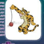 Tigger playing yo-yo classic cartoon character embroidery designs - Instant Download