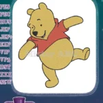Classic Winnie the Pooh dancing happy character embroidery designs - Instant Download