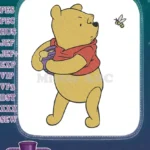 Winnie the Pooh and Bee with Honey Pot Embroidery Designs - Instant Download