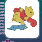 Winnie the Pooh Undressing Playful Character Embroidery Designs - Instant Download