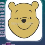 Happy Smiling Winnie the Pooh Bear Cartoon Embroidery Designs - Instant Download