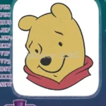 Winnie the Pooh Bear Happy Face Cartoon Embroidery Designs - Instant Download