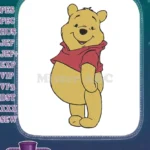 Winnie the Pooh Smiling Bear Classic Cartoon Embroidery Designs - Instant Download