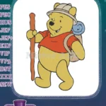 Winnie the Pooh explorer hiking adventure embroidery designs - Instant Download