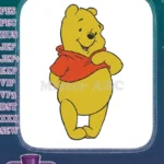 Winnie the Pooh happy smiling bear embroidery designs - Instant Download