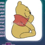 Winnie the Pooh Happy Thinking Cartoon Embroidery Designs - Instant Download