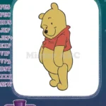Winnie the Pooh smiling cartoon bear embroidery designs - Instant Download
