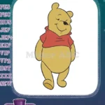 Winnie the Pooh yellow bear smiling cartoon embroidery designs - Instant Download