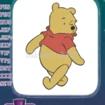 Winnie the Pooh Walking Classic Cartoon Character Embroidery Designs - Instant Download