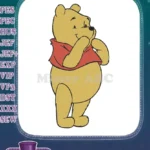 Happy Winnie the Pooh bear classic cartoon embroidery designs - Instant Download