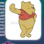Winnie the Pooh Bear Stretching Cute Embroidery Designs - Instant Download