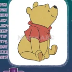 Classic Winnie the Pooh Bear Happy Cartoon Embroidery Designs - Instant Download
