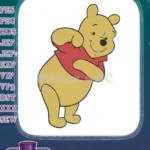 Cute Winnie the Pooh yellow bear smiling embroidery designs - Instant Download