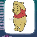 Winnie the Pooh Smiling Cartoon Character Embroidery Designs - Instant Download
