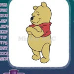 Winnie the Pooh Smiling Bear with Crossed Arms Embroidery Designs - Instant Download