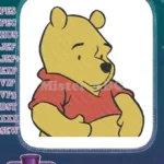 Winnie the Pooh yellow bear cartoon embroidery designs for children's apparel - Instant Download