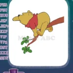 Winnie the Pooh Climbing Tree Branch Embroidery Designs - Instant Download