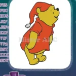 Winnie the Pooh in Nightshirt and Nightcap Happy Embroidery Designs - Instant Download
