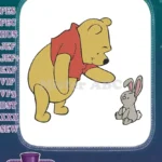 Winnie the Pooh and Rabbit friendship cartoon embroidery designs - Instant Download