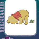 Winnie the Pooh Bear Curious Snail Friend Embroidery Designs - Instant Download