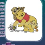 Winnie the Pooh and Duckling Sharing Seeds Embroidery Designs - Instant Download