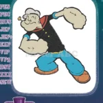 Classic Mighty Popeye the Sailor Man cartoon embroidery designs - Instant Download