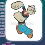 Popeye the Sailor Man Cartoon Character Embroidery Designs - Instant Download