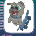 Happy Bingo Puppy Dog Pals flying jetpack embroidery designs - Instant Download