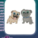 Happy Puppy Dog Pals Bingo Rolly cartoon embroidery designs - Instant Download