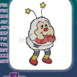 Cheerful Fluffy Star Antenna Creature Rainbow Pants Embroidery Designs - Instant Download