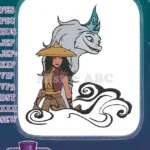 Disney Raya and Sisu dragon fantasy embroidery designs - Instant Download