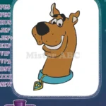 Scooby-Doo Smiling Cartoon Dog Head Embroidery Designs - Instant Download