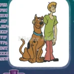 Shaggy and Scooby-Doo best friends cartoon embroidery designs - Instant Download