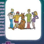 Classic Scooby-Doo gang cartoon characters dog embroidery designs - Instant Download