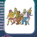 Scared Scooby-Doo Shaggy Velma Fred Daphne cartoon embroidery designs - Instant Download