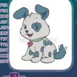 Sweet Wagging Tail Puppy Character Embroidery Designs - Instant Download