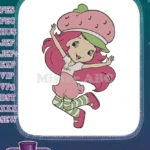 Strawberry Shortcake happy dancing cartoon embroidery designs - Instant Download